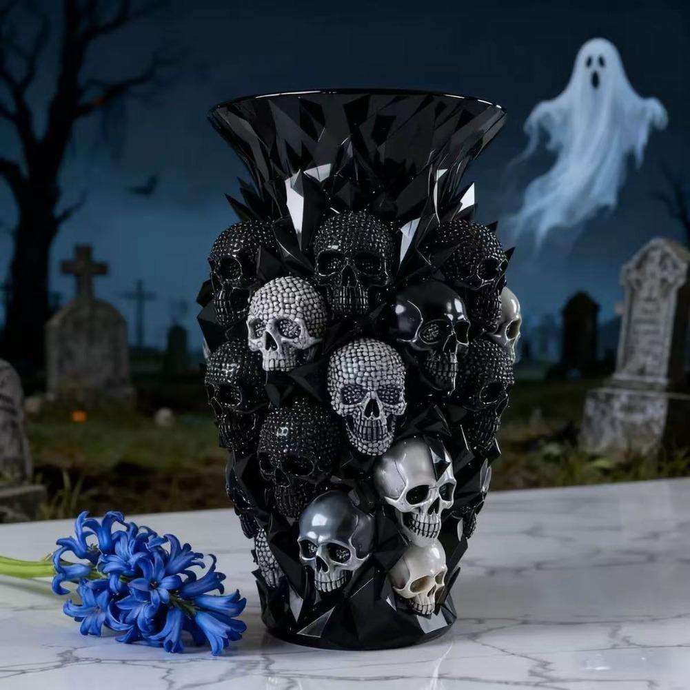 Florist Supply Vases - مزهرية راتنجية على شكل جمجمة قوطية