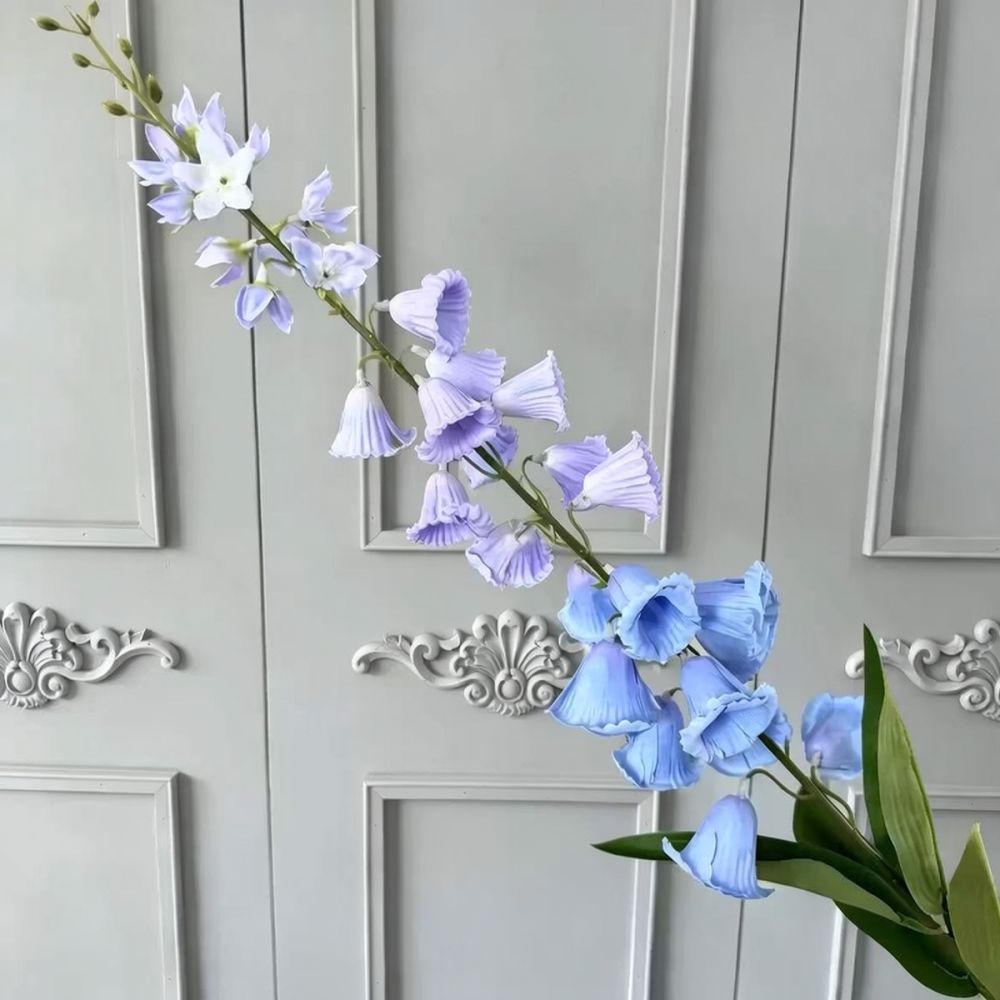 Florist Flower Supply - زهرة صناعية من الحرير الأزرق، نبات